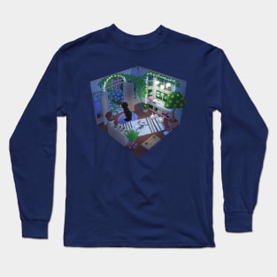 LoFi Rainy Night Sunroom Long Sleeve T-Shirt